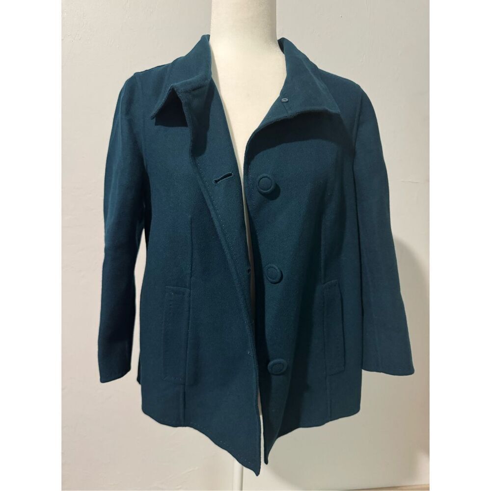 Talbots 100% Wool Blazer Jacket Large Button Fron… - image 6